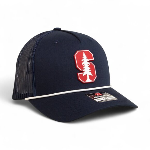 Stanford Cardinal 3D Snapback Trucker Rope Hat- Navy/ White - Picture 1 of 3